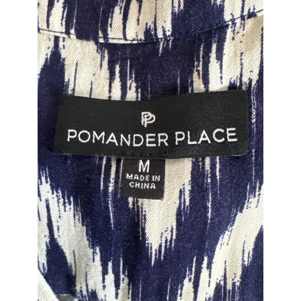 Tuckernuck Pomander Place Ikat Kenzo Swing Dress Navy Blue Short Womens Medium - Picture 8 of 10